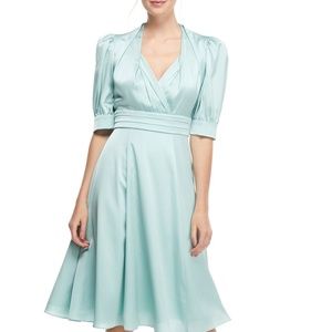 Gal Meets Glam Vera satin fit & flare dress 8